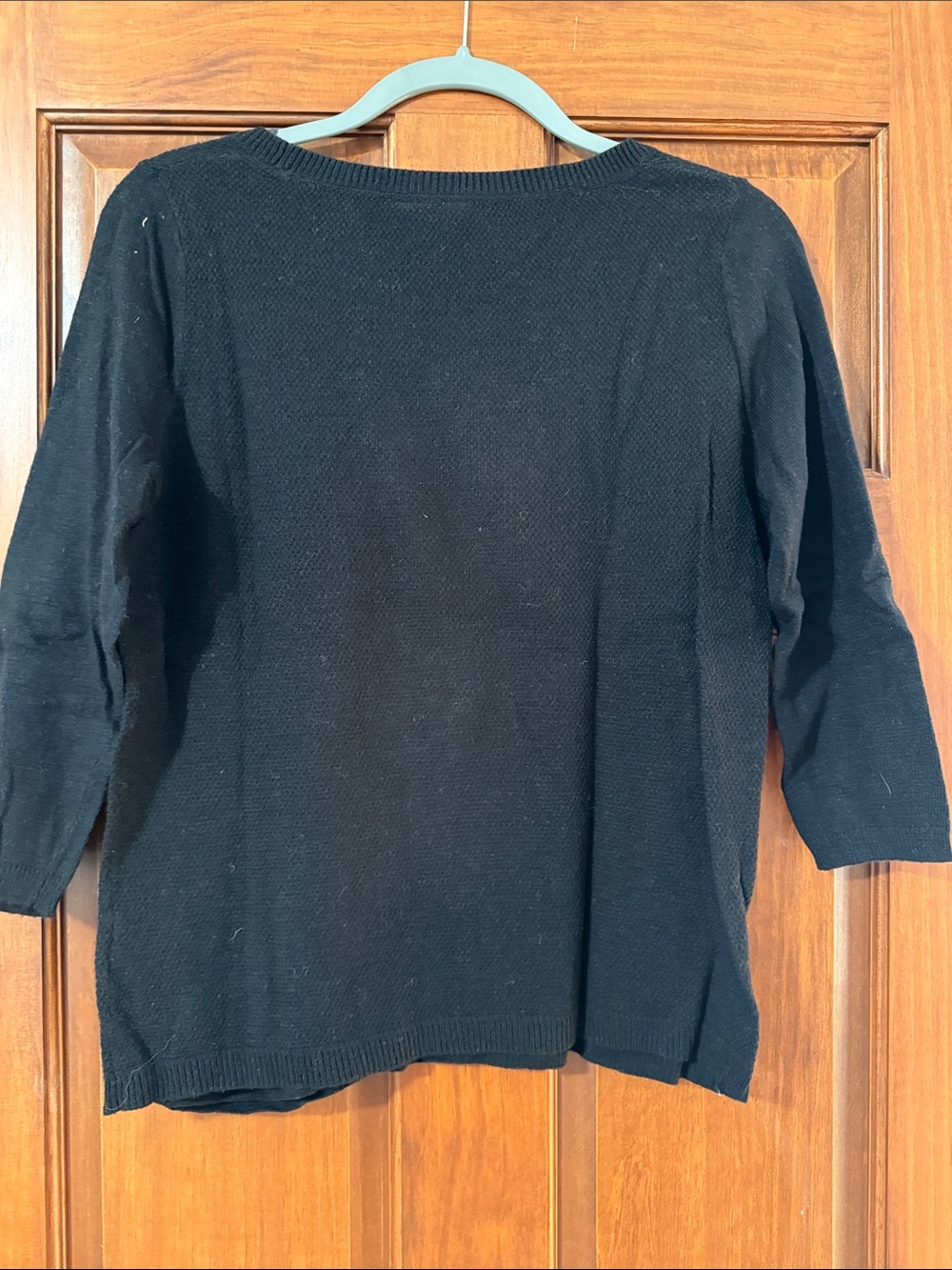 Moth Black Scoop Neck Sweater with Embroidered Owl - Picture 2 of 5